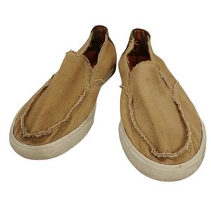 Dockers Chilled Out Canvas Raw Edge Lightweight Slip On Shoe in Tan - Sz 9M